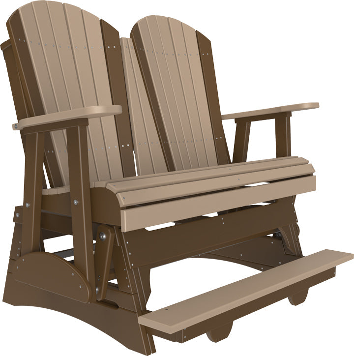 4 Adirondack Balcony Glider Weatherwood
