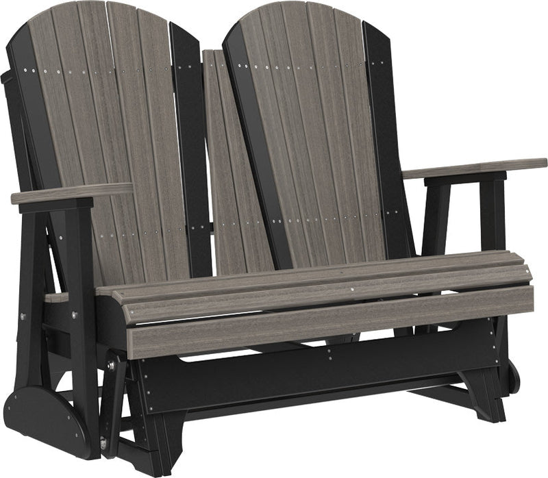 4 Adirondack Poly Glider Coastal Gray