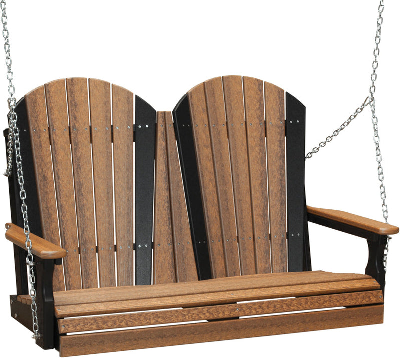 4 Adirondack Poly Swing Antique Mahogany