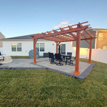 Load image into Gallery viewer, Best Redwood Super Deck Pergola – Enhance Your Outdoor Living Space