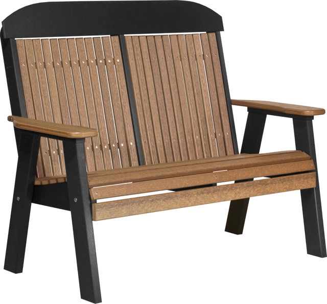 4 Classic Poly Bench Antique Mahogany Black