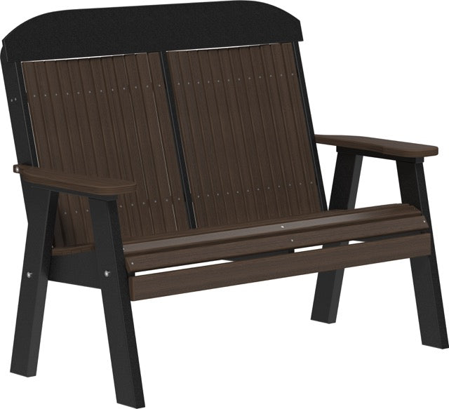 4 Classic Poly Bench Brazilian Walnut Black