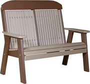 4 Classic Poly Bench Weatherwood Chestnut Brown