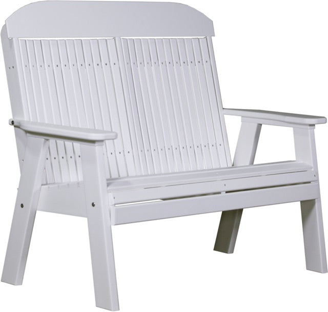 4 Classic Poly Bench White