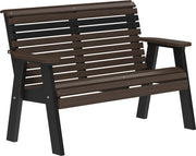 4 Plain Poly Bench Brazilian Walnut Black