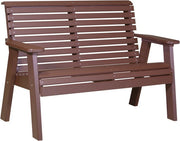4 Plain Poly Bench Chestnut Brown