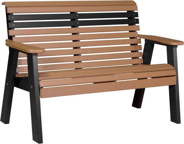 4 Plain Poly Bench Cedar Black