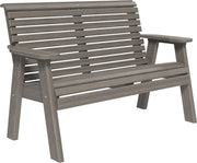 4 Plain Poly Bench Coastal Gray