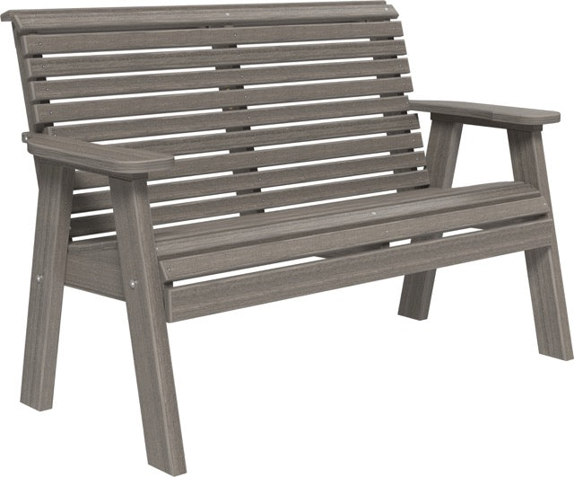 4 Plain Poly Bench Coastal Gray