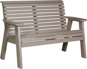 4 Plain Poly Bench Weatherwood