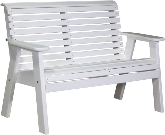 4 Plain Poly Bench White