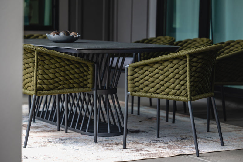 Lloyd Flanders Escape 86.5" Boat Shaped Dining Table