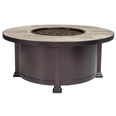 OW Lee 42" Rd. Occasional Height Santorini Aluminum Fire Pit