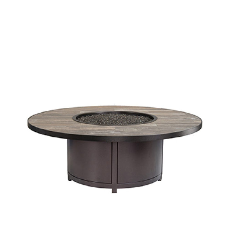 OW Lee 54" Rd. Occasional Height Elba Aluminum Fire Pit