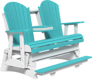 5 Adirondack Poly Balcony Glider Aruba Blue