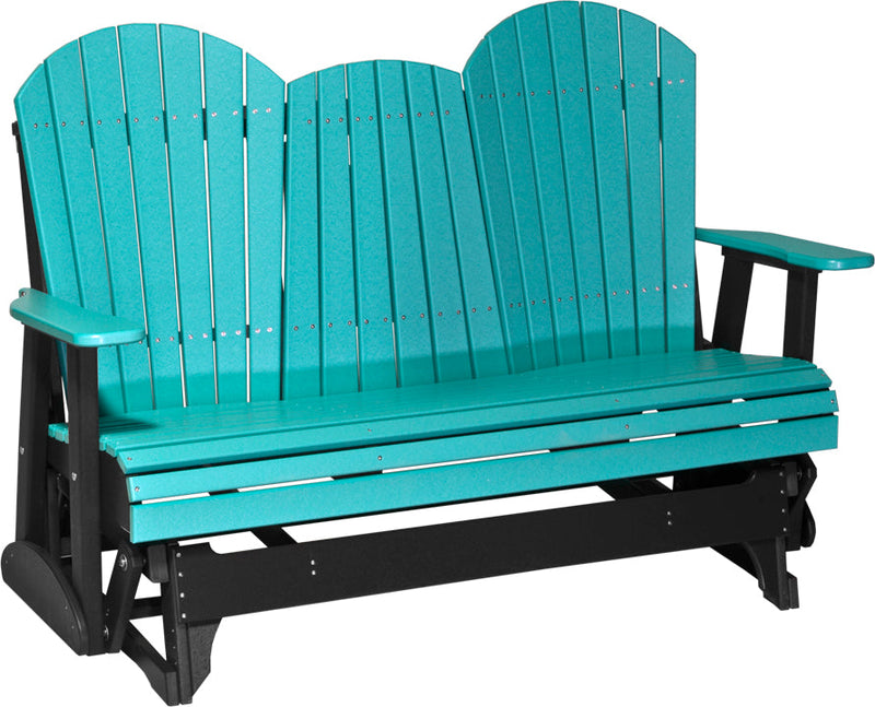 5 Adirondack Poly Glider Aruba Blue Black