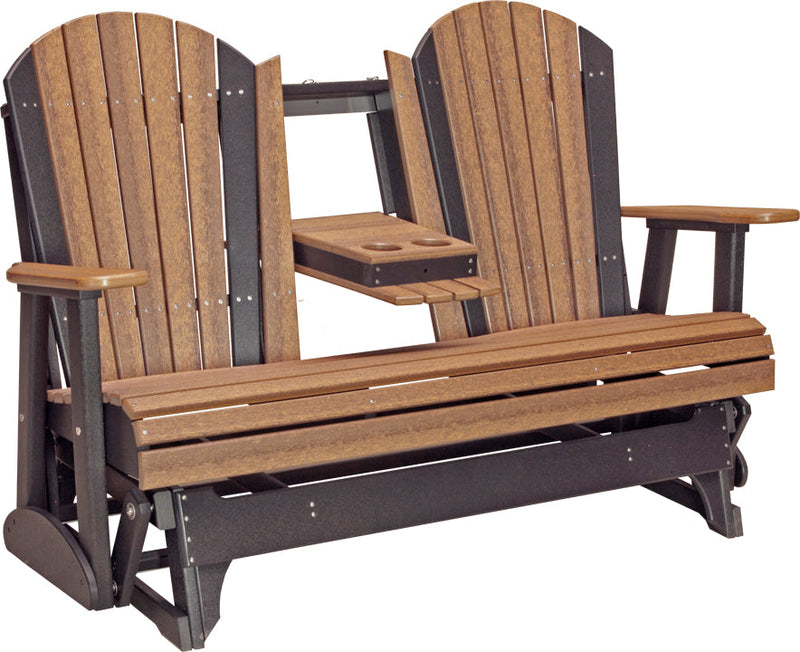 5 Adirondack Poly Glider Antique Mahogany