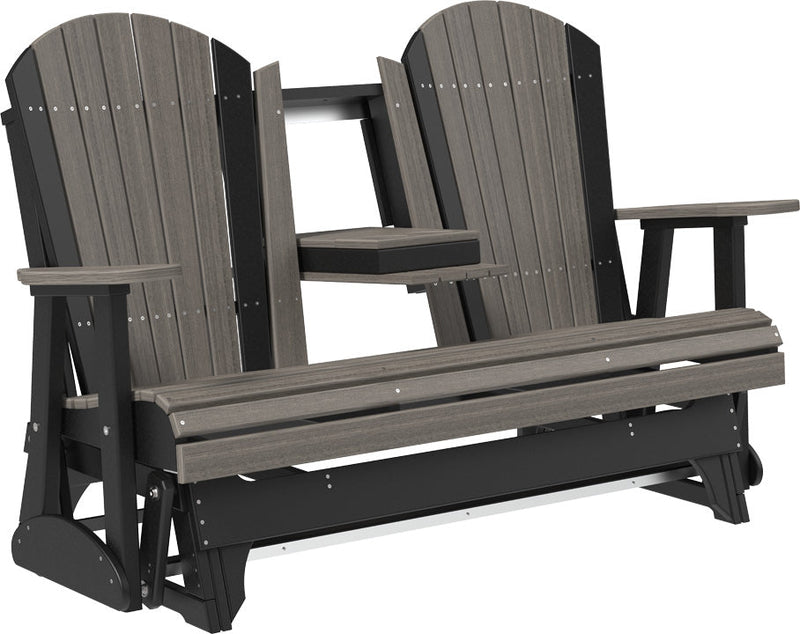 5 Adirondack Poly Glider Coastal Gray