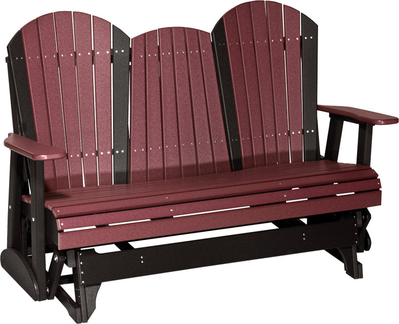 5 Adirondack Poly Glider Cherrywood Black