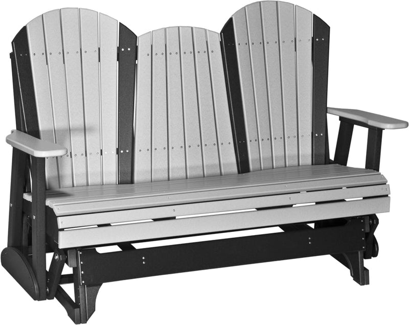 5 Adirondack Poly Glider Dove Gray Black