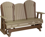 5 Adirondack Poly Glider Weatherwood Chestnut Brown