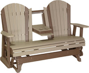 5 Adirondack Poly Glider Weatherwood Chestnut