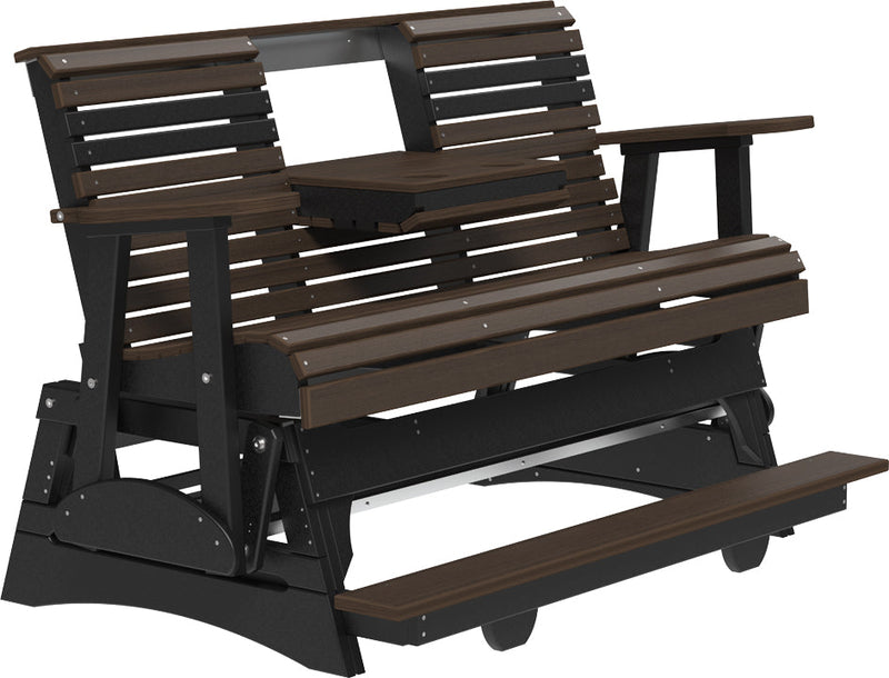 5 Plain Poly Balcony Glider Brazilian Walnut