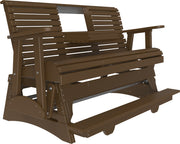5 Plain Balcony Glider Chestnut