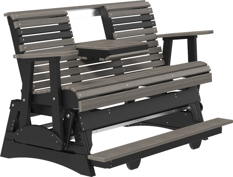 5 Plain Poly Balcony Glider Coastal Gray