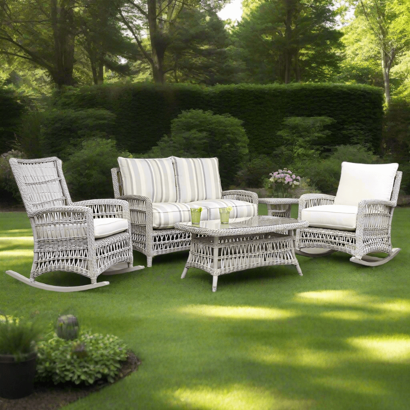Lloyd Flanders Mackinac Woven Vinyl Loveseat - Thumbnail 4