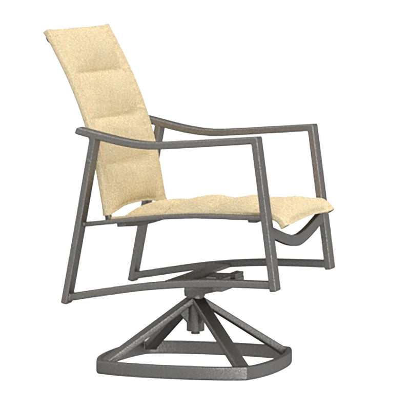 OW Lee Avana Sling Aluminum Swivel Rocker Outdoor Dining Arm Chair