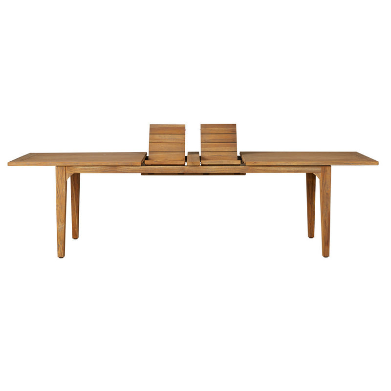 Lloyd Flanders Teak  86-110” Double Butterfly Leaf Umbrella Table