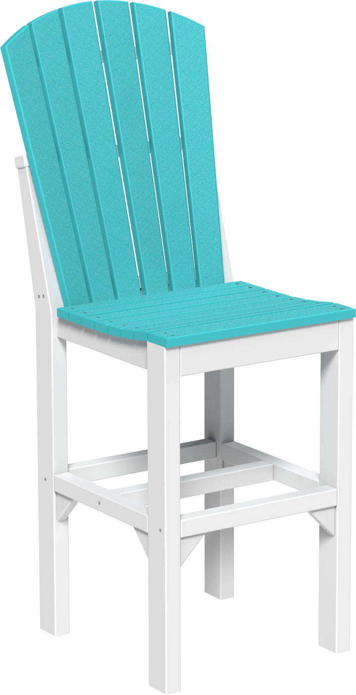 Adirondack Side Chair Bar Height Aruba Blue White