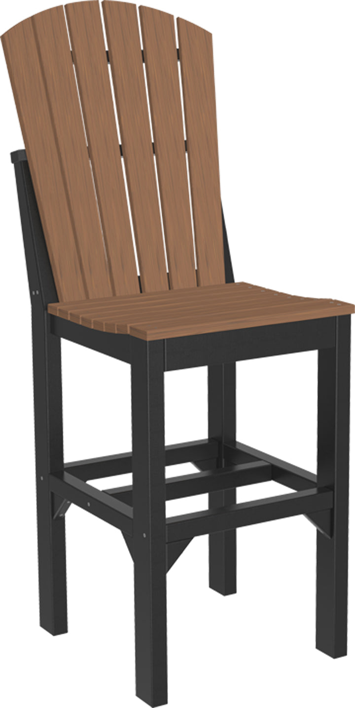 Adirondack Side Chair Bar Height Antique Mahogany Black