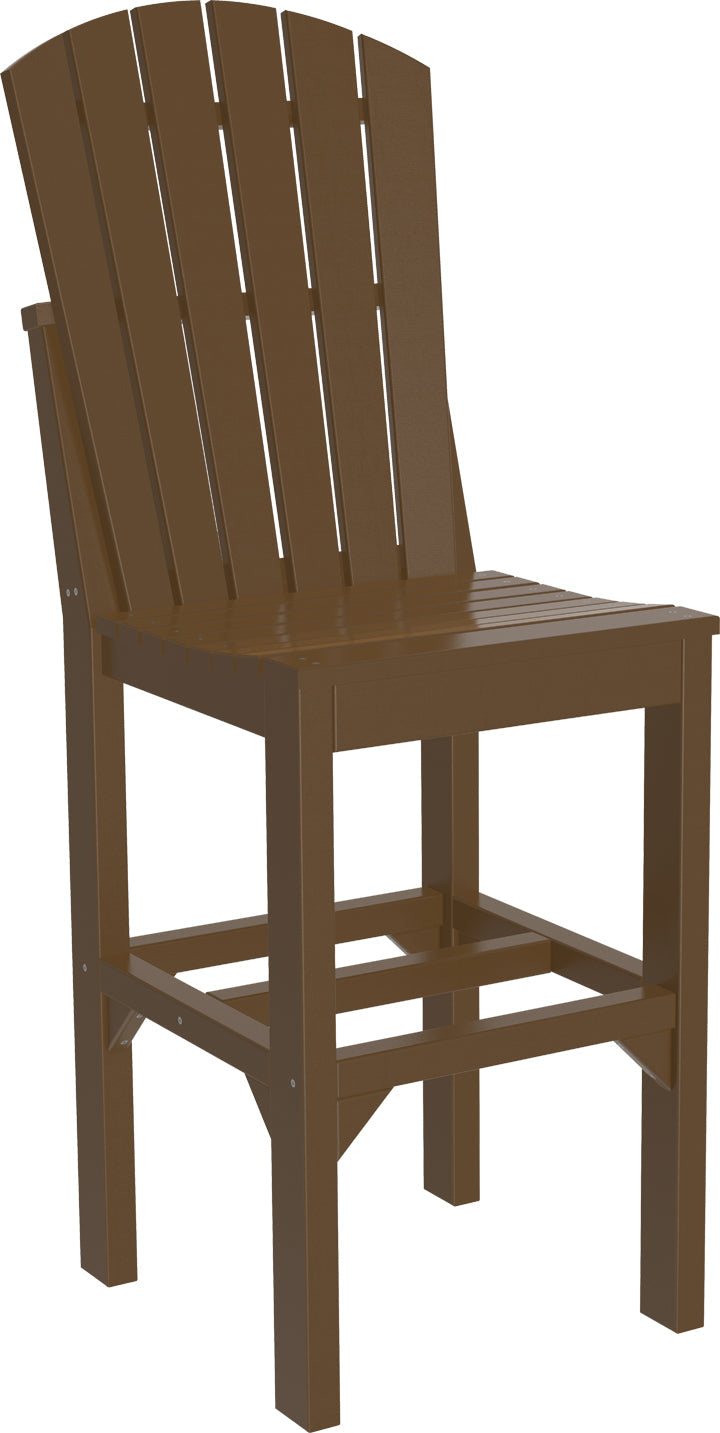 Adirondack Side Chair Bar Height Chestnut Brown
