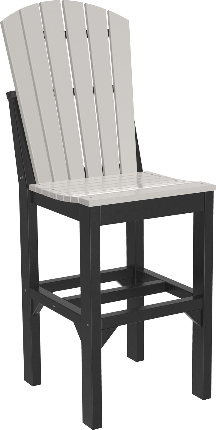 Adirondack Side Chair Bar Height Dove Gray Black