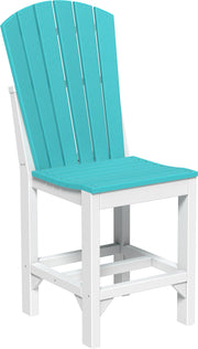 Adirondack Side Chair Counter Height Aruba Blue White