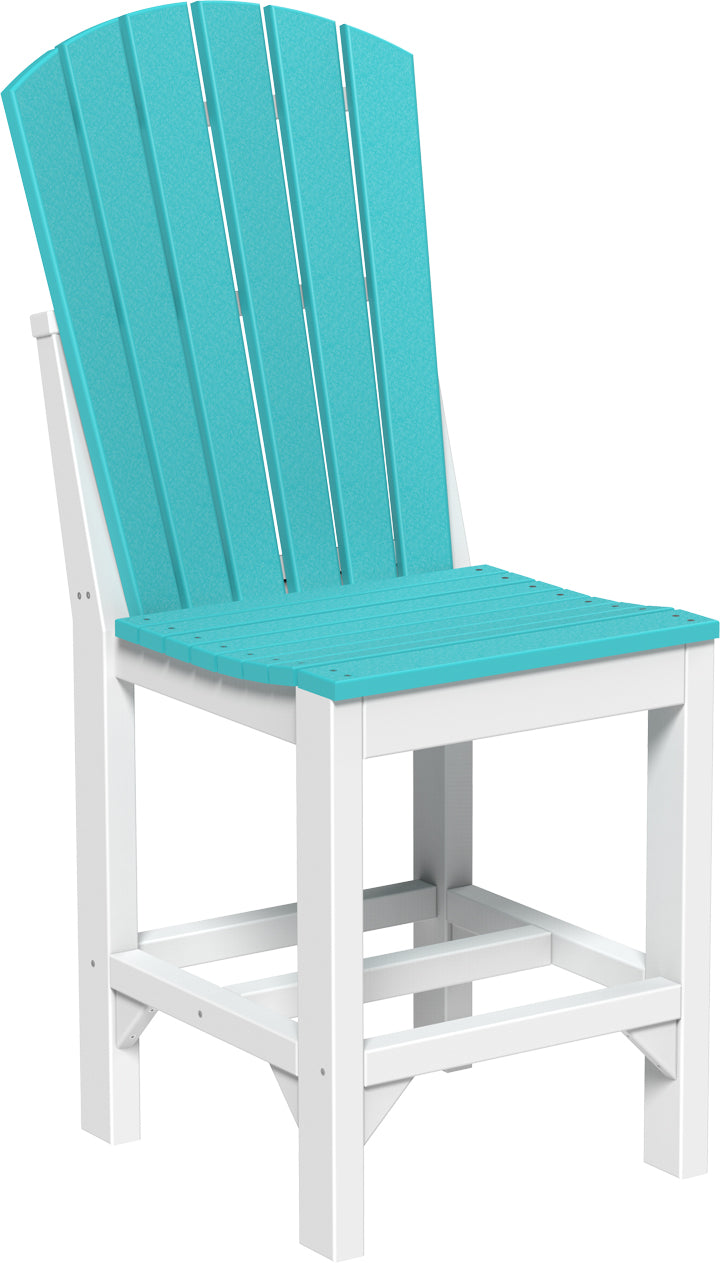 Adirondack Side Chair Counter Height Aruba Blue White