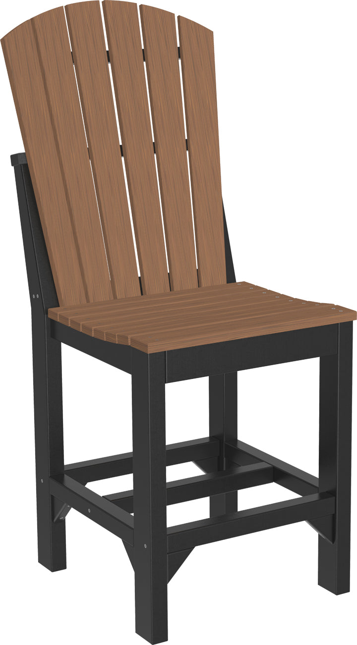 Adirondack Side Chair Counter Height Antique Mahogany Black