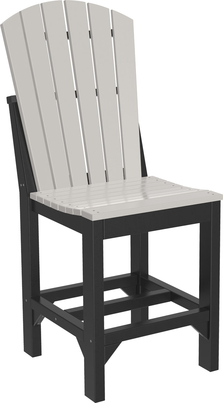 Adirondack Side Chair Counter Height Dove Gray Black