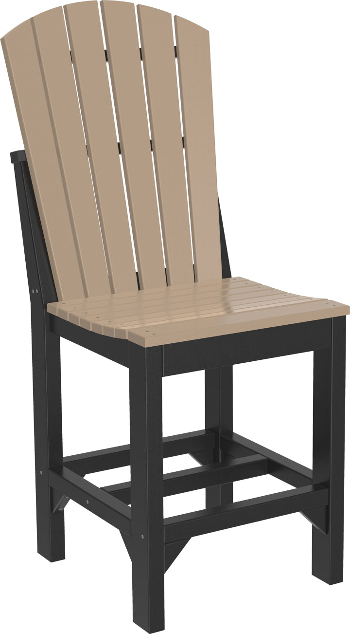 Adirondack Side Chair Counter Height Weatherwood Black