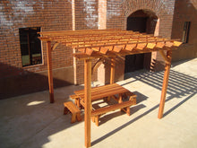 Load image into Gallery viewer, Best Redwood Super Deck Pergola – Enhance Your Outdoor Living Space