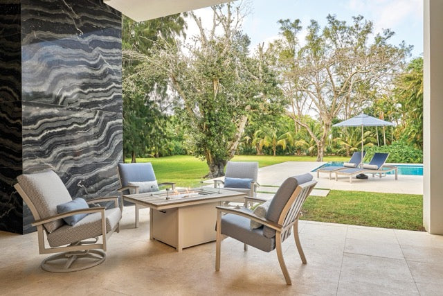 Bazza Deep Seat Swivel Rocker with Sunbrella Cushions