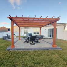 Load image into Gallery viewer, Best Redwood Super Deck Pergola – Enhance Your Outdoor Living Space