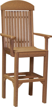 Classic Arm Chair Bar Height Antique Mahogany