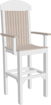 Classic Arm Chair Bar Height Birch White