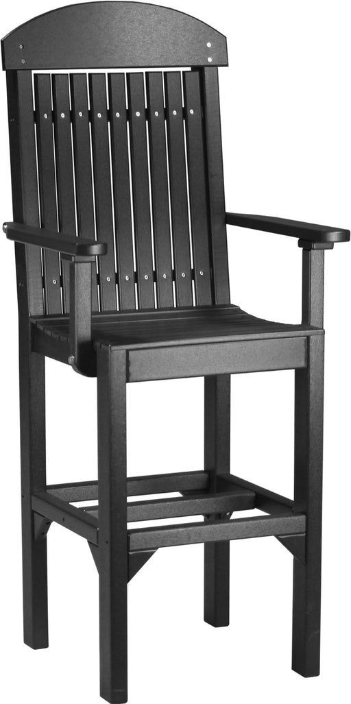 Classic Arm Chair Bar Height Black