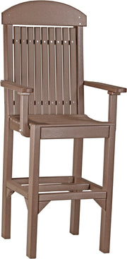 Classic Arm Chair Bar Height Chestnut Brown