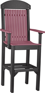 Classic Arm Chair Bar Height Cherrywood Black