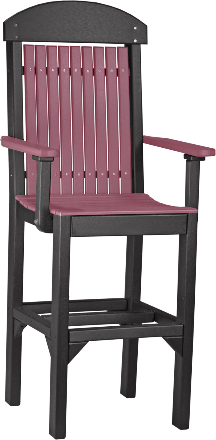 Classic Arm Chair Bar Height Cherrywood Black